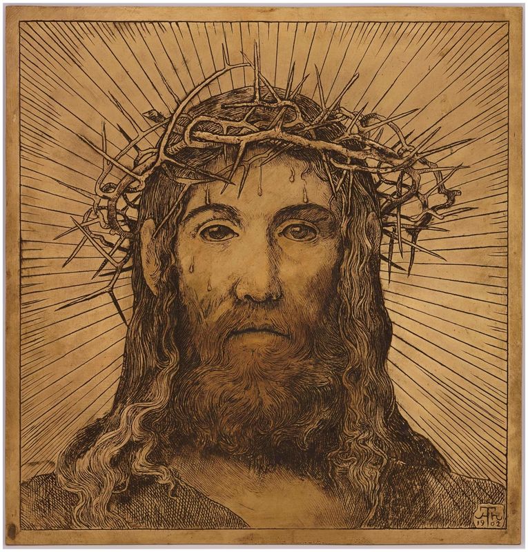 Thoma, Hans (1839-1924), Christus mit Dornenkrone, 1902 Thoma, Hans (1839-1924), Christus mit Dornenkrone, 1902