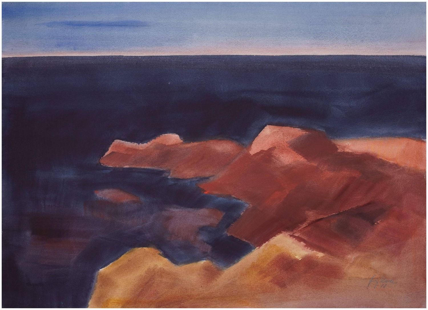 Kohlstädt, Fritz (1921-2000), Klippen von Bornholm, 1988