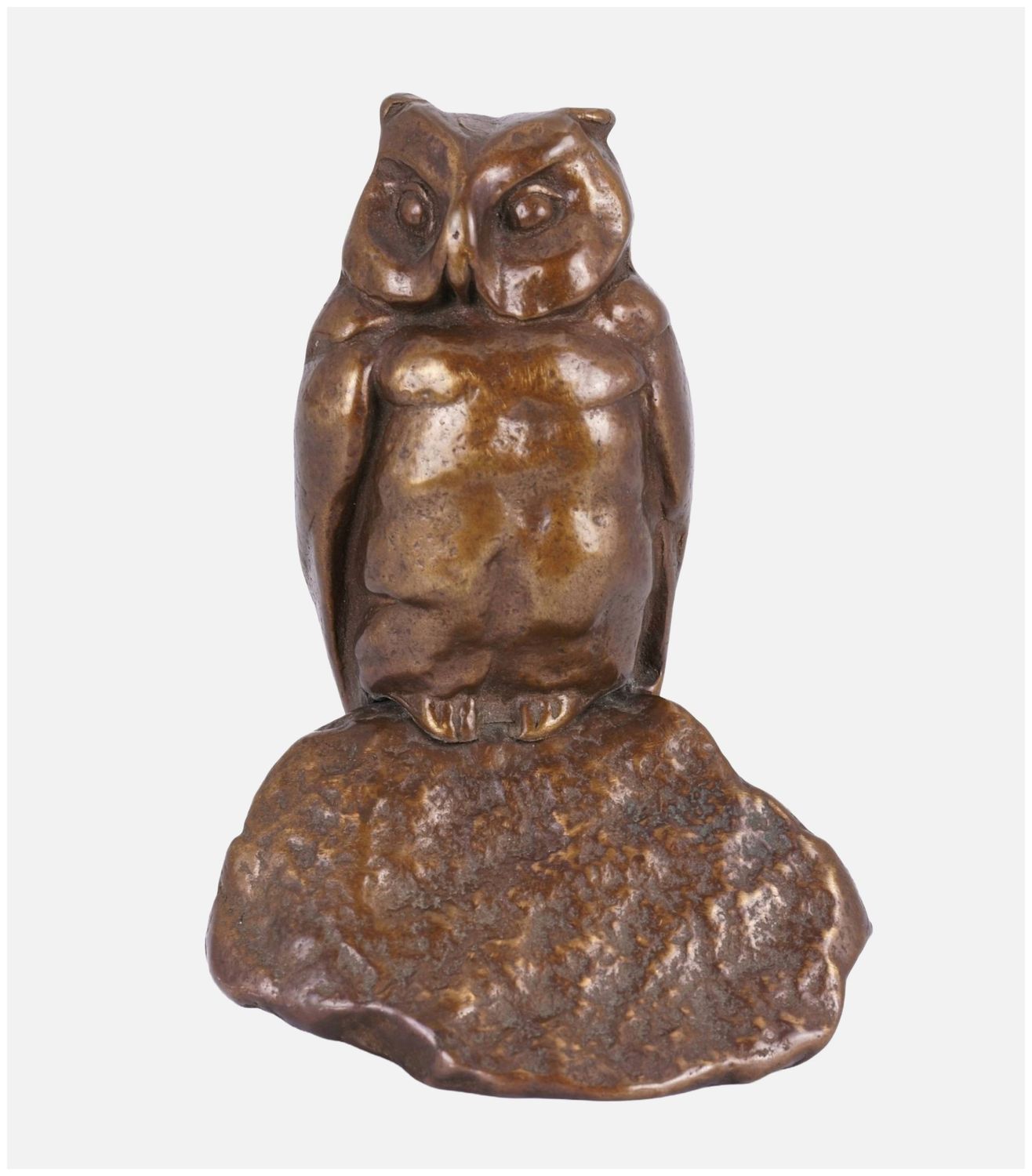 Anonymus, Wachende Eule auf Felsen, um 1960