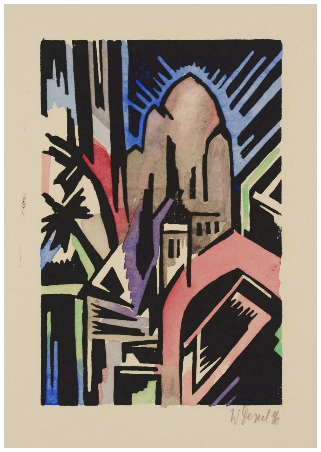 Dexel, Walter (1890-1973), Moschee, 1916