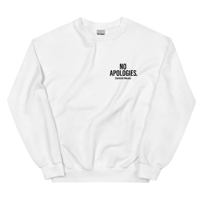 NO APOLOGIES / WHITE SWEATSHIRT