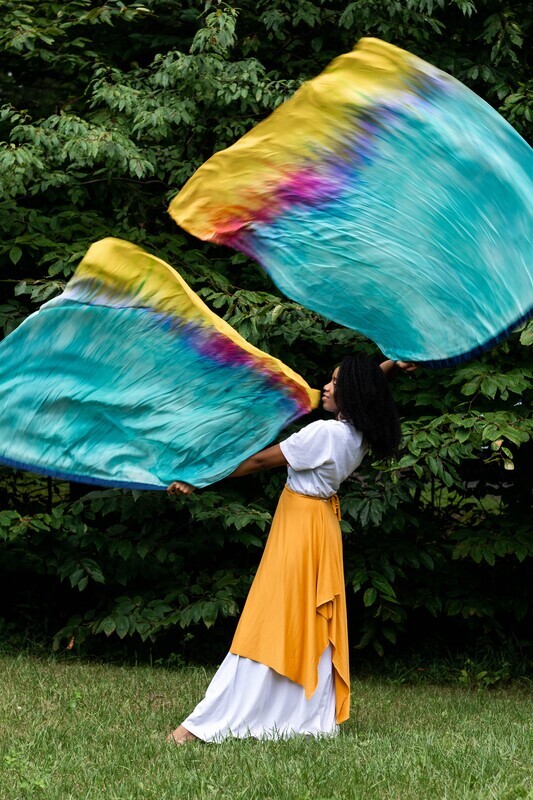 OUTPOURING OF ABUNDANCE. Silk Worship Flags