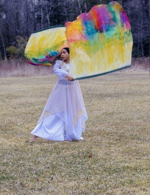 RADIATE AND REVERENCE. Silk Worship Flags