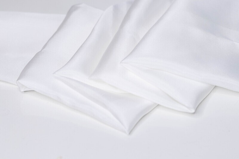 100% WHITE SILK