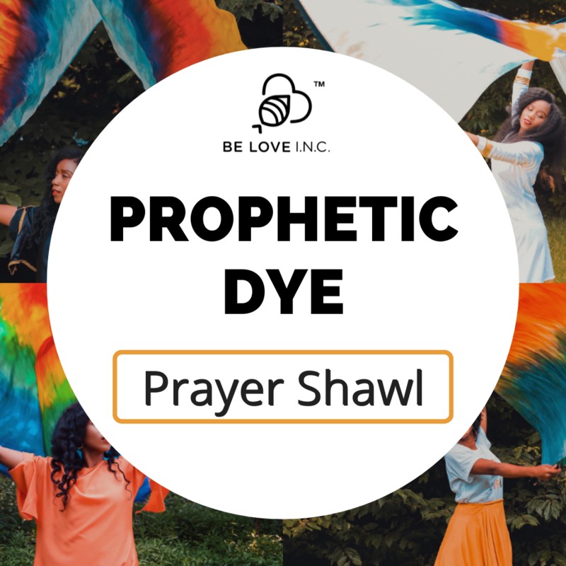PROPHETICALLY DYED PRAYER SHAWL. Custom Prayer Shawl