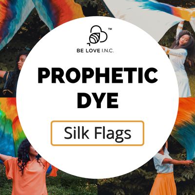 PROPHETICALLY DYED SILK FLAGS. Custom Silk Worship Flags