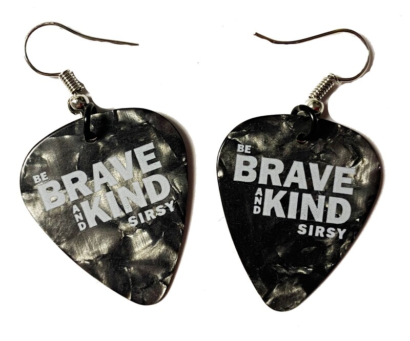 SIRSY Guitar Pick Earrings! Brave & Kind ❤️