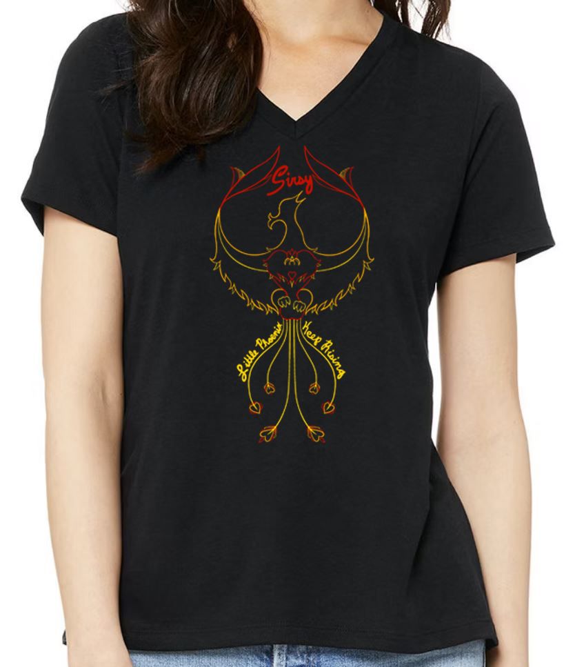 SIRSY "Little Phoenix" Women's V-Neck Tee (New Design)