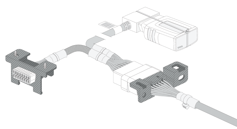 GEOTAB - Universal 16-pin (OBDII) T-harness HRN-GS16K2