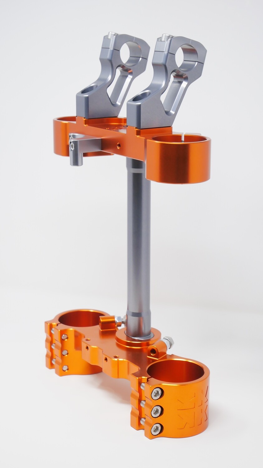 TRIPLE CLAMP MOTORALLY KTM 950 990 ADVENTURE SUPERENDURO ORANGE - SECOND CHOICE