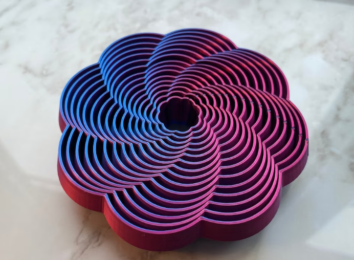 spiral 3D printed desk toy