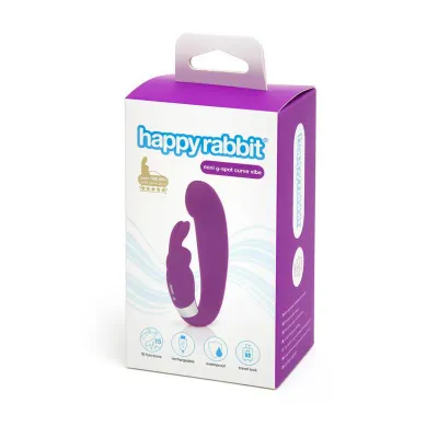 Happy Rabbit Mini G-Spot Curve Vibe Rechargeable Silicone Dual Stimulator