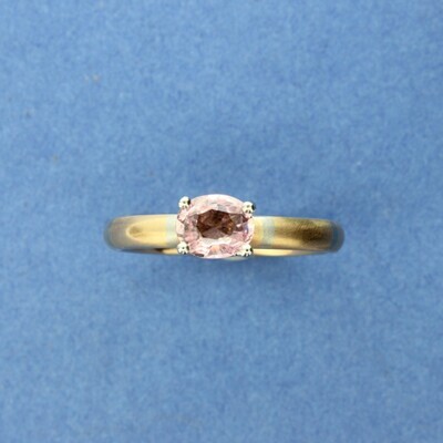 18ct Rose Gold, Platinum & Pink Sapphire ring