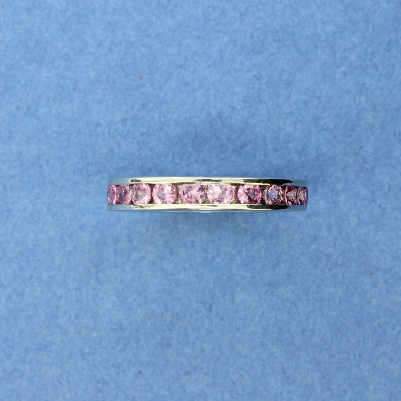 Platinum & Pink Sapphire Eternity Ring