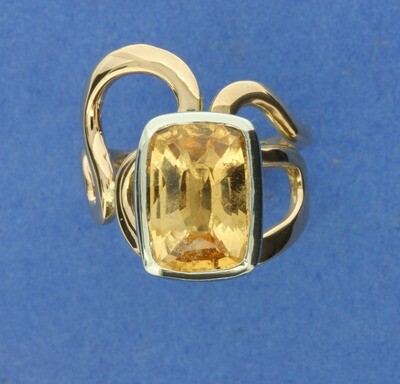 Hessonite Garnet & 18ct Rose Gold Dress Ring