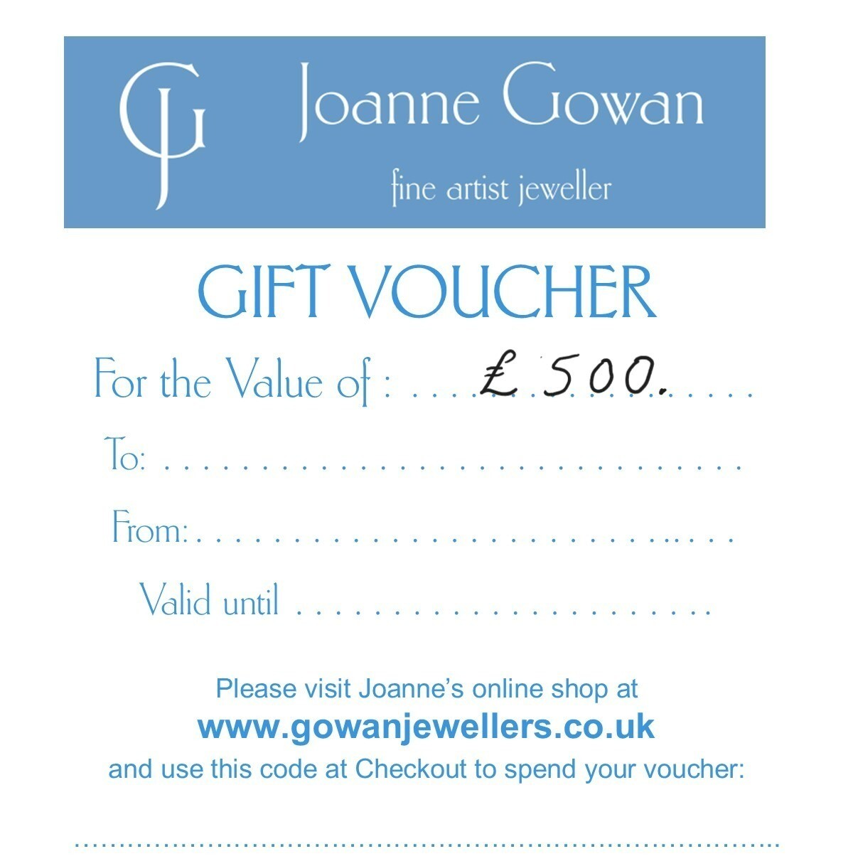 Gift Voucher £ 500.