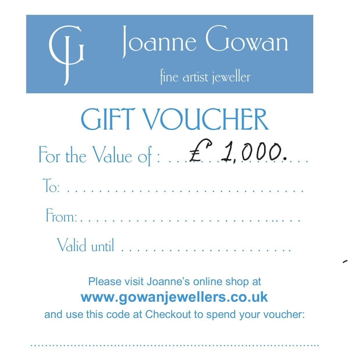 Gift Voucher £ 1,000.