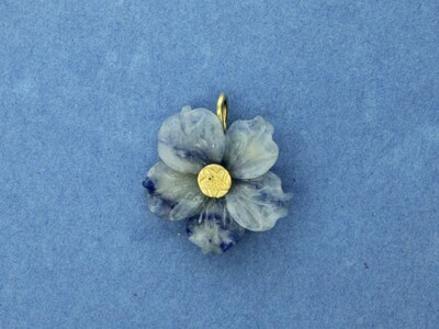 Dumortierite Flower pendant