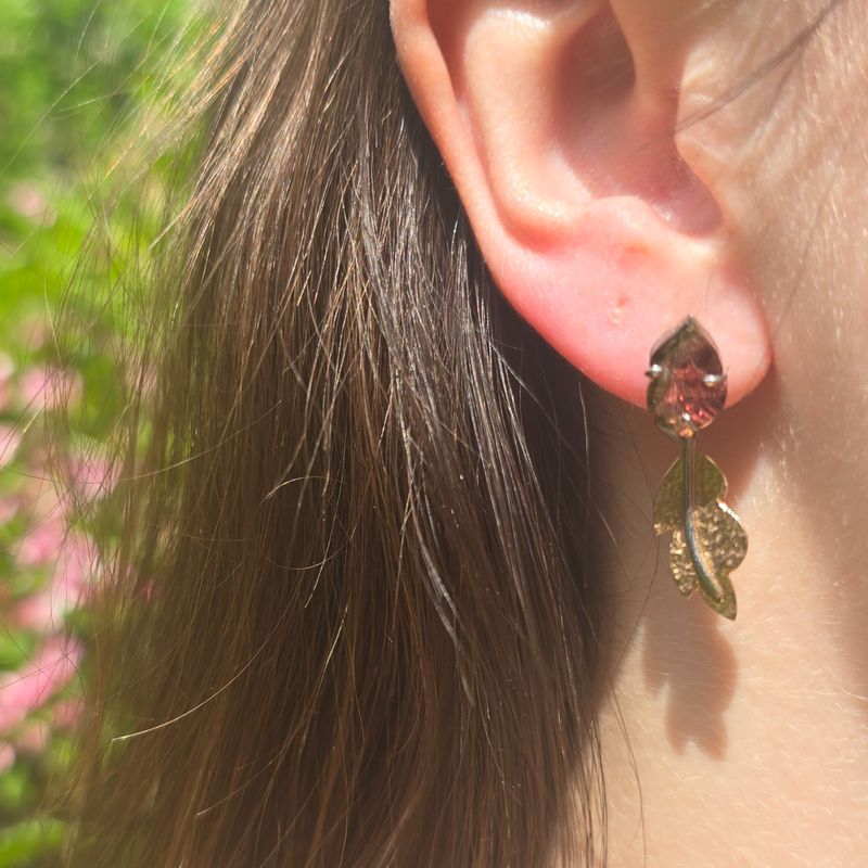 Bi-colour Tourmaline Earrings
