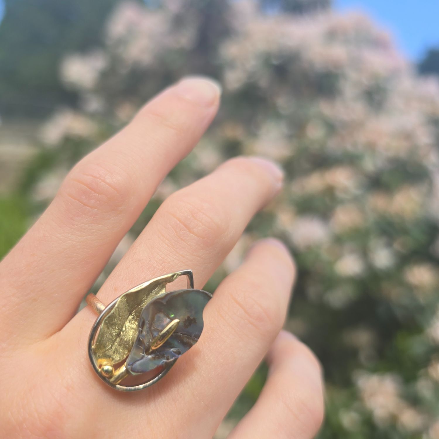 Black Arum Lily Ring