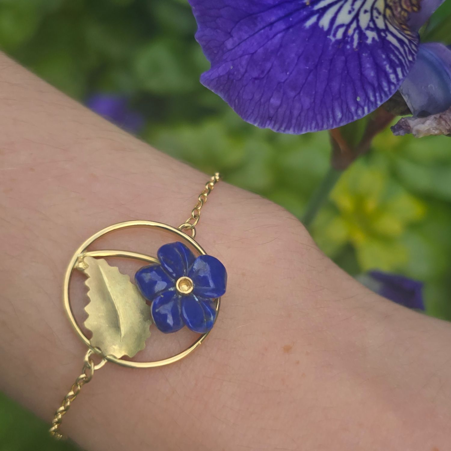Blue Primula bracelet