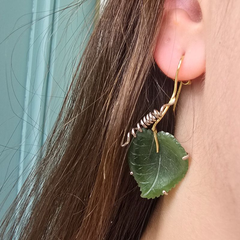 Vine Leaf earhooks