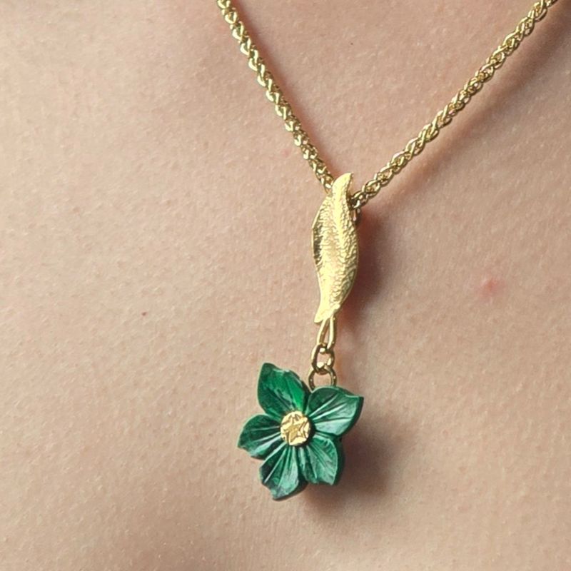 Malachite flower Pendant