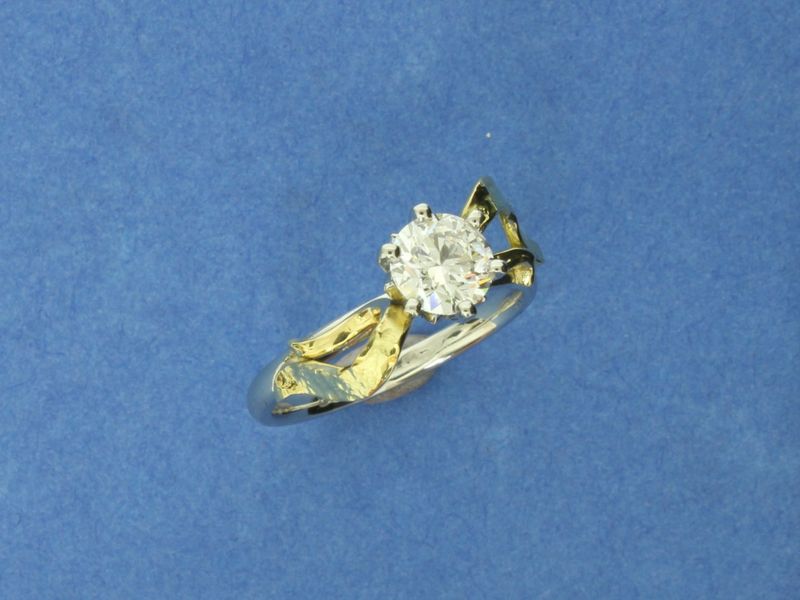 1ct Diamond Platinum &amp; 18ct gold Ring