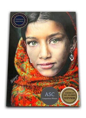 Girl with Green Eyes and Red Headscarf - Giclée-Kunstdruck auf Archivpapier