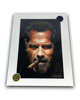Arnold Schwarzenegger - Giclée-Kunstdruck inkl. Passepartout 100% alpha-Zellulose