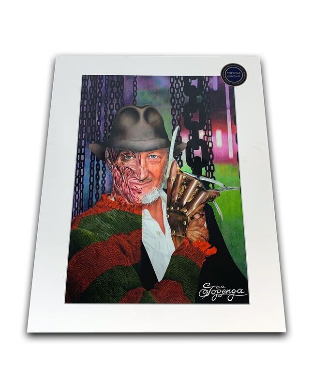 Freddy Krueger - Giclée Art Print with Passepartout 100% Alpha Cellulose