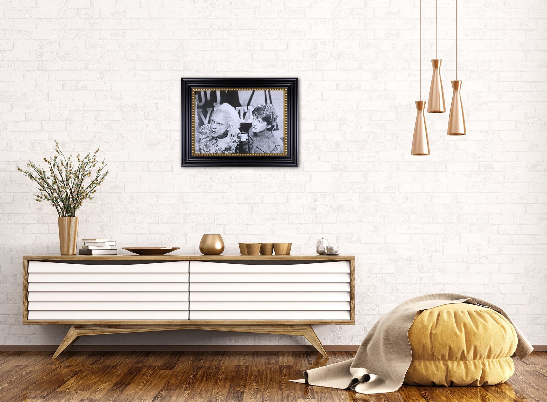 Back to the Future im Barock Bilderrahmen