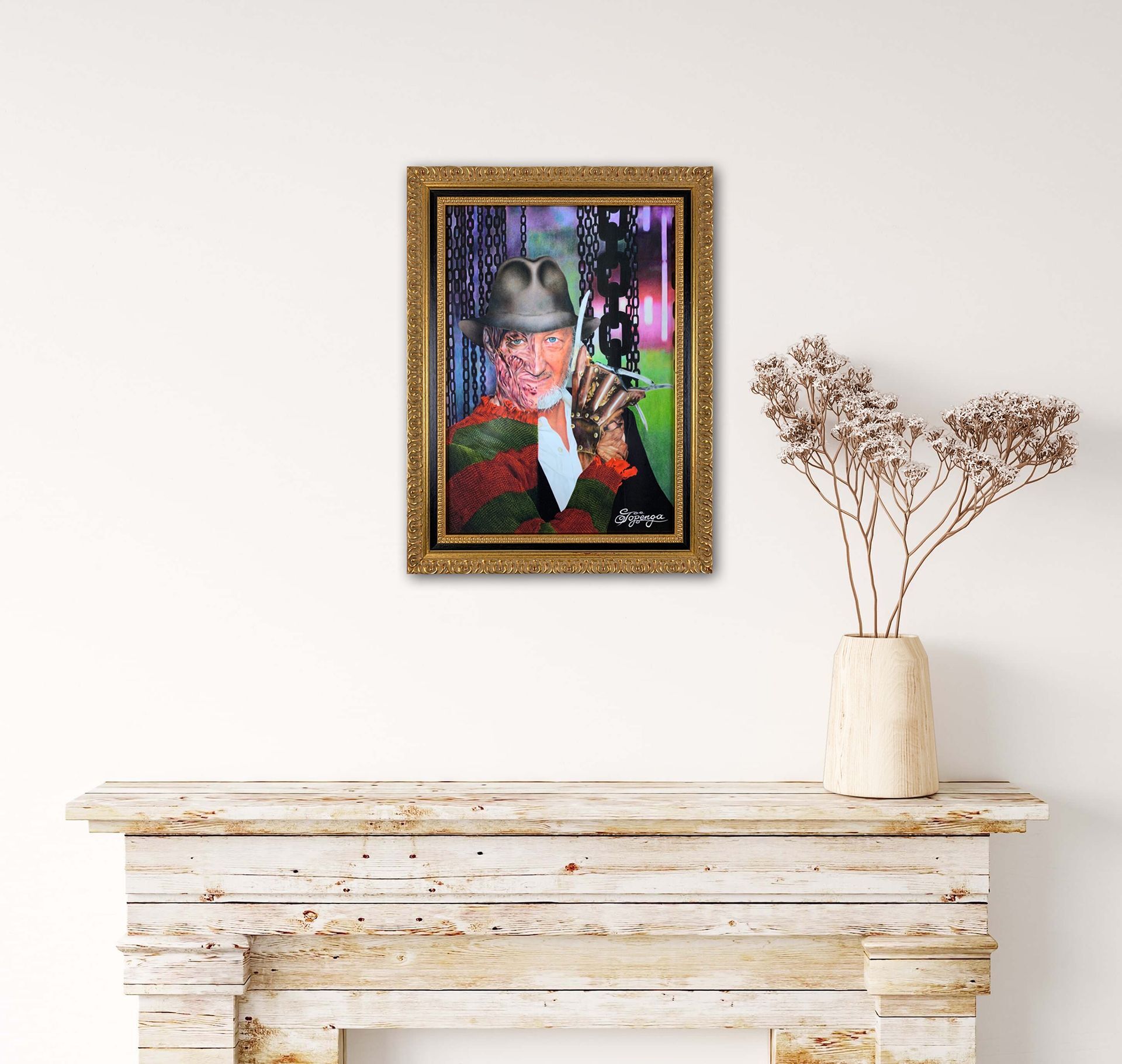 Freddy Krueger im Barock Bilderrahmen