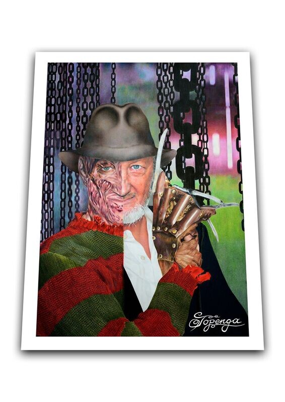 Freddy Krueger - Limited Edition Giclée Art Print with Passepartout 100% Cotton