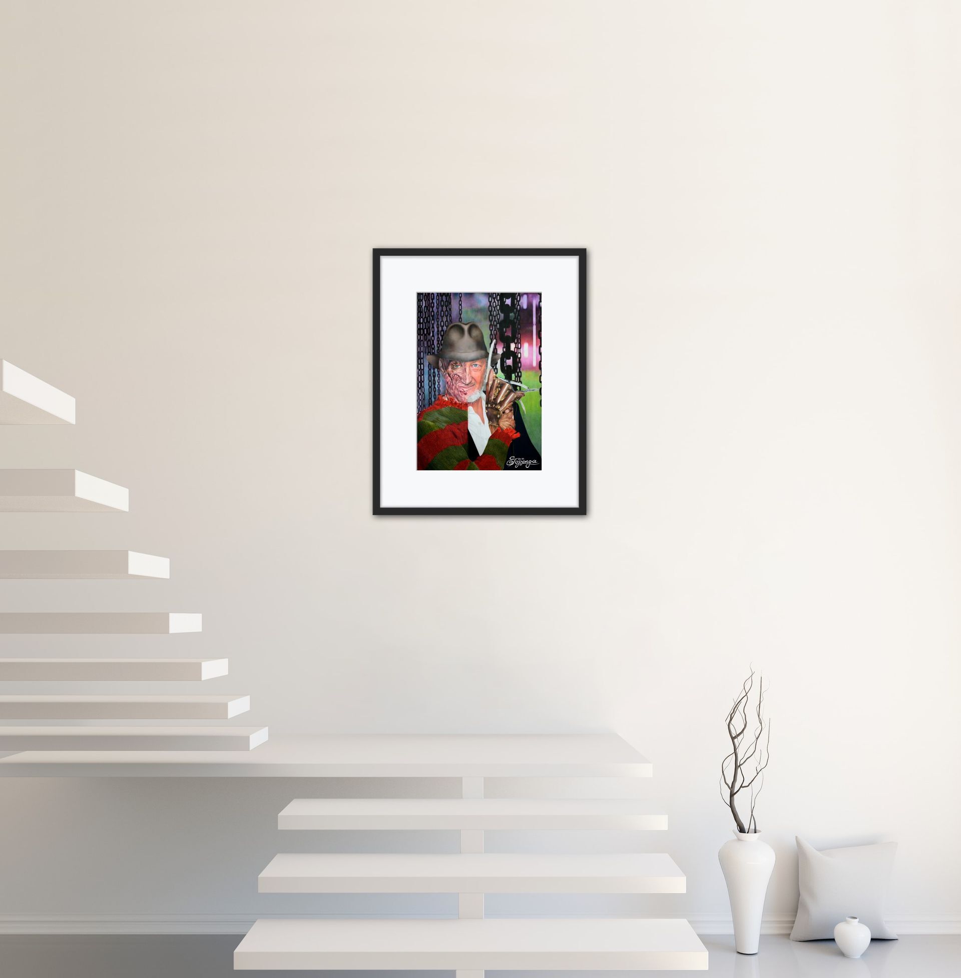 Freddy Krueger - Limited Edition Giclée-Kunstdruck inkl. Passepartout 100% Baumwolle
