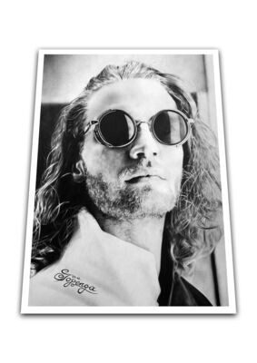 Man with Sunglasses - Limited Edition Giclée-Kunstdruck inkl. Passepartout 100% Baumwolle