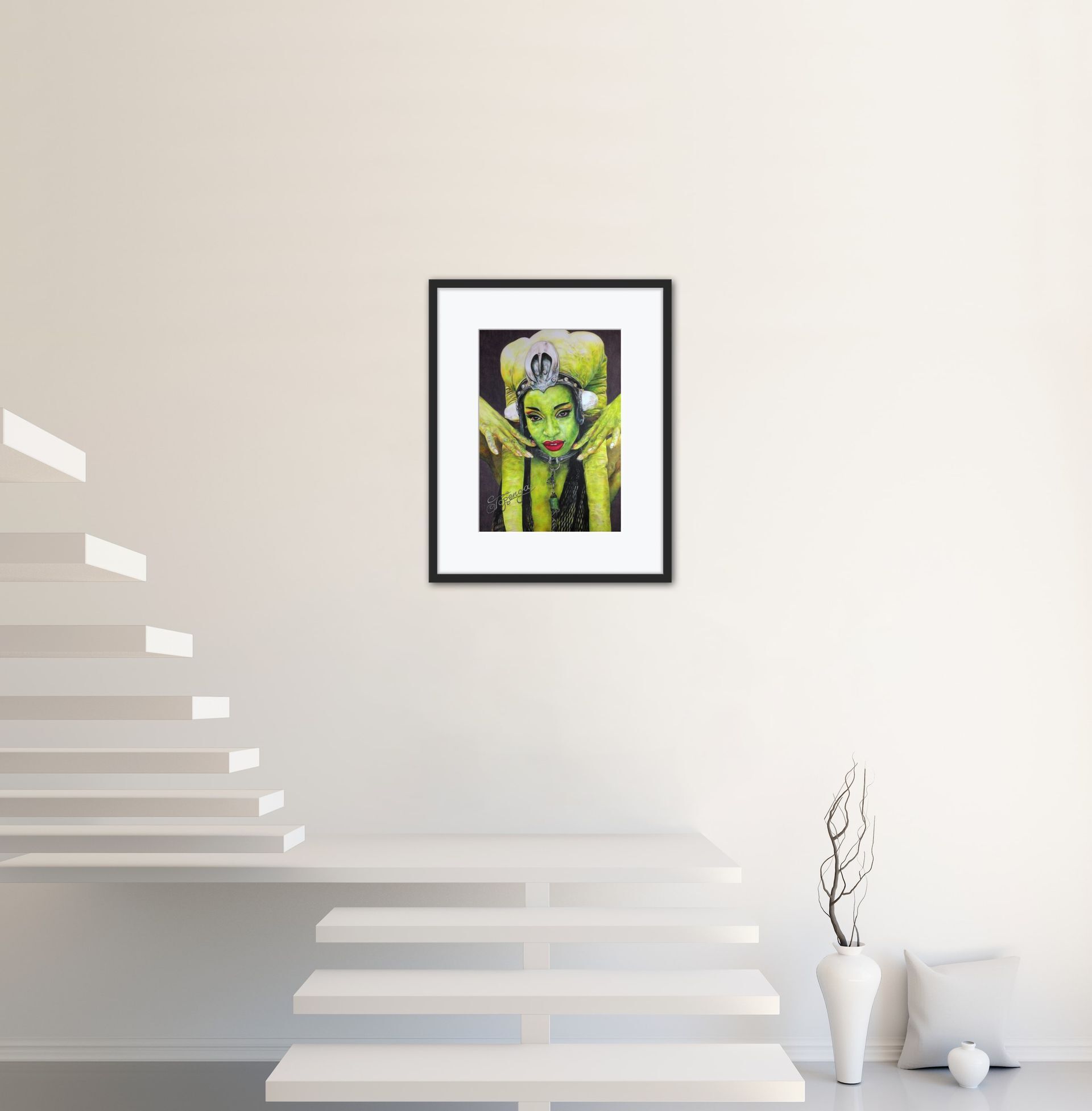 Oola - Giclée Art Print with Passepartout 100% Alpha Cellulose