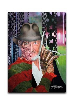 Freddy Krueger - Künstlerpostkarte 10,5 cm x 14,8 cm (DIN A6)
