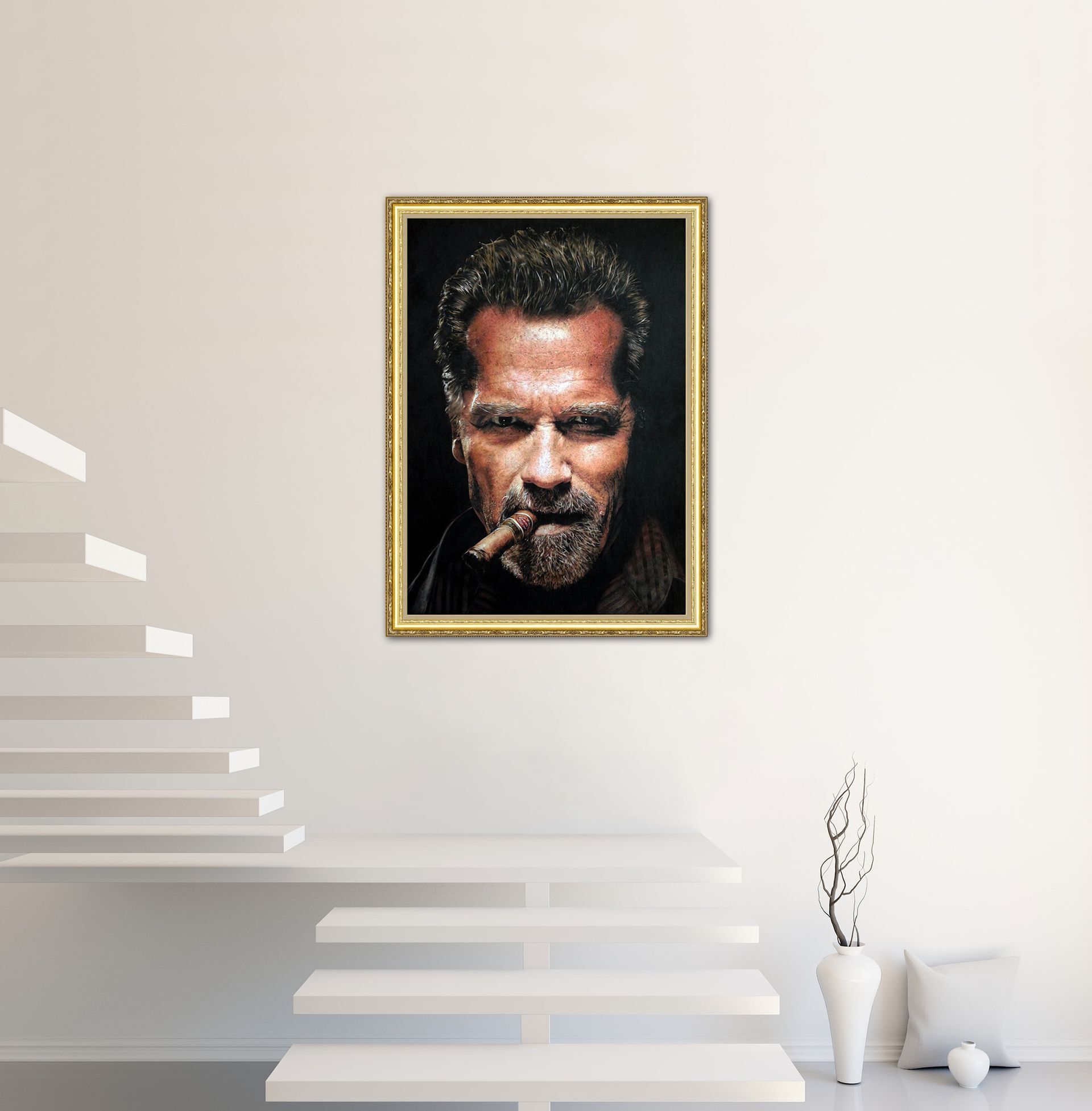Arnold Schwarzenegger - Limitierter FineArt Print auf Hahnemühle Canvas Artist Inkjet-Leinwand