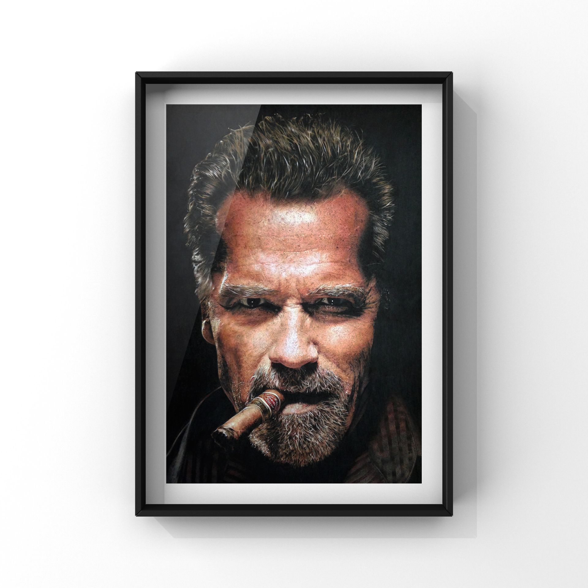 Arnold Schwarzenegger - Limitierte Künstlerpostkarte auf Hahnemühle Photo Rag® Duo Papier