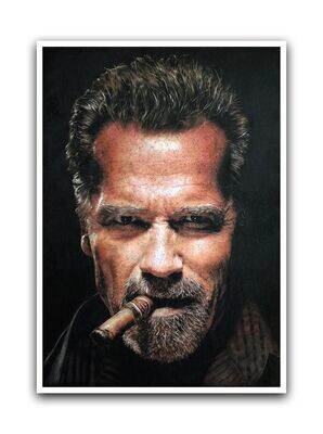 Arnold Schwarzenegger - Limitierte Künstlerpostkarte auf Hahnemühle Photo Rag® Duo Papier