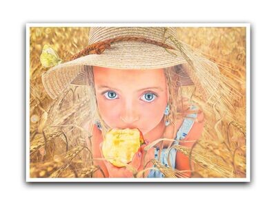 The Farmer's Daughter - Limitierte Künstlerpostkarte auf Hahnemühle Photo Rag® Duo Papier