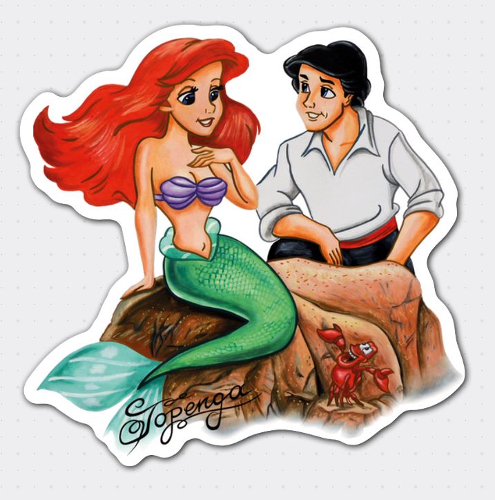 Arielle - Hochwertiger Vinyl-Aufkleber mit Konturschnitt