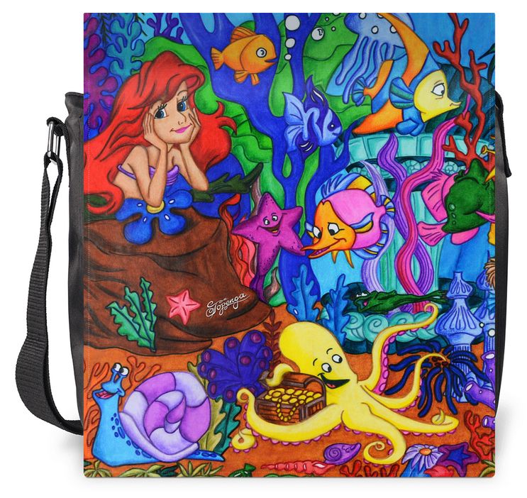 Meerjungfrau - Foto-Umhängetasche XL
