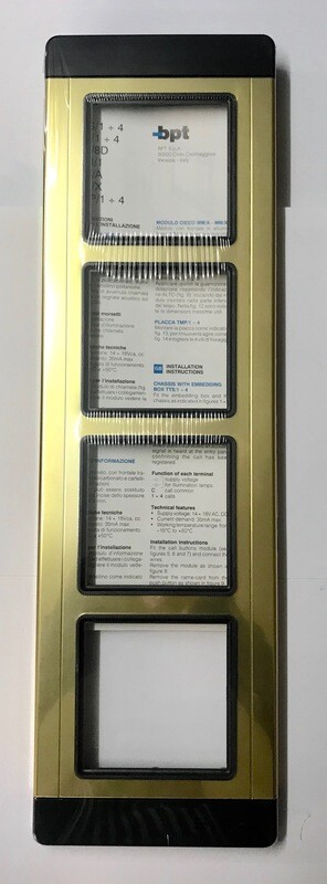 TMP/4 AU PLACCA QUATTRO MODULI GOLD 60060800 TMP/4 AU PLACCA QUATTRO MODULI GOLD 60060800
