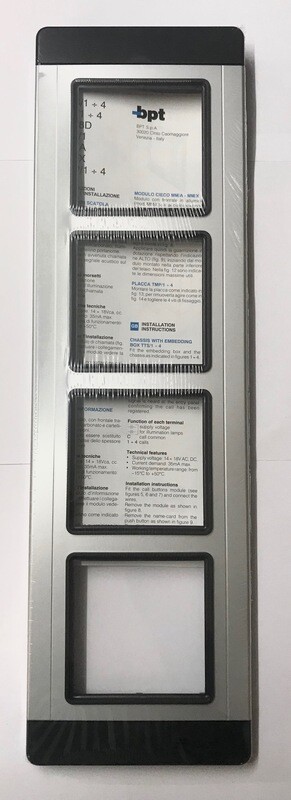 TMP/4 AG PLACCA 4 MODULI SILVER 60060400 TMP/4 AG PLACCA 4 MODULI SILVER 60060400