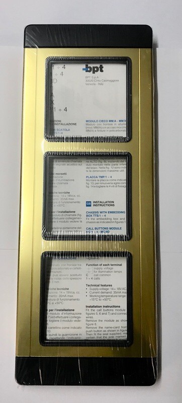 TMP/3 AU PLACCA TRE MODULI GOLD 60060700 TMP/3 AU PLACCA TRE MODULI GOLD 60060700