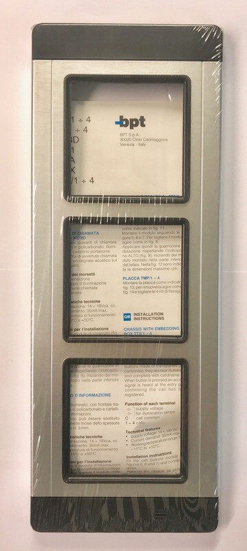 TMP/3 AG PLACCA 3 MODULI SILVER 60060300 TMP/3 AG PLACCA 3 MODULI SILVER 60060300