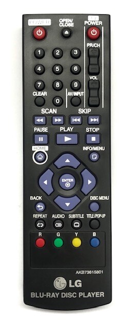 TELECOMANDO LG BLU-RAY DISC PLAYER AKB73615801 BP325