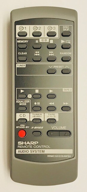 TELECOMANDO SHARP AUDIO SYSTEM RRMCG0229AWSA